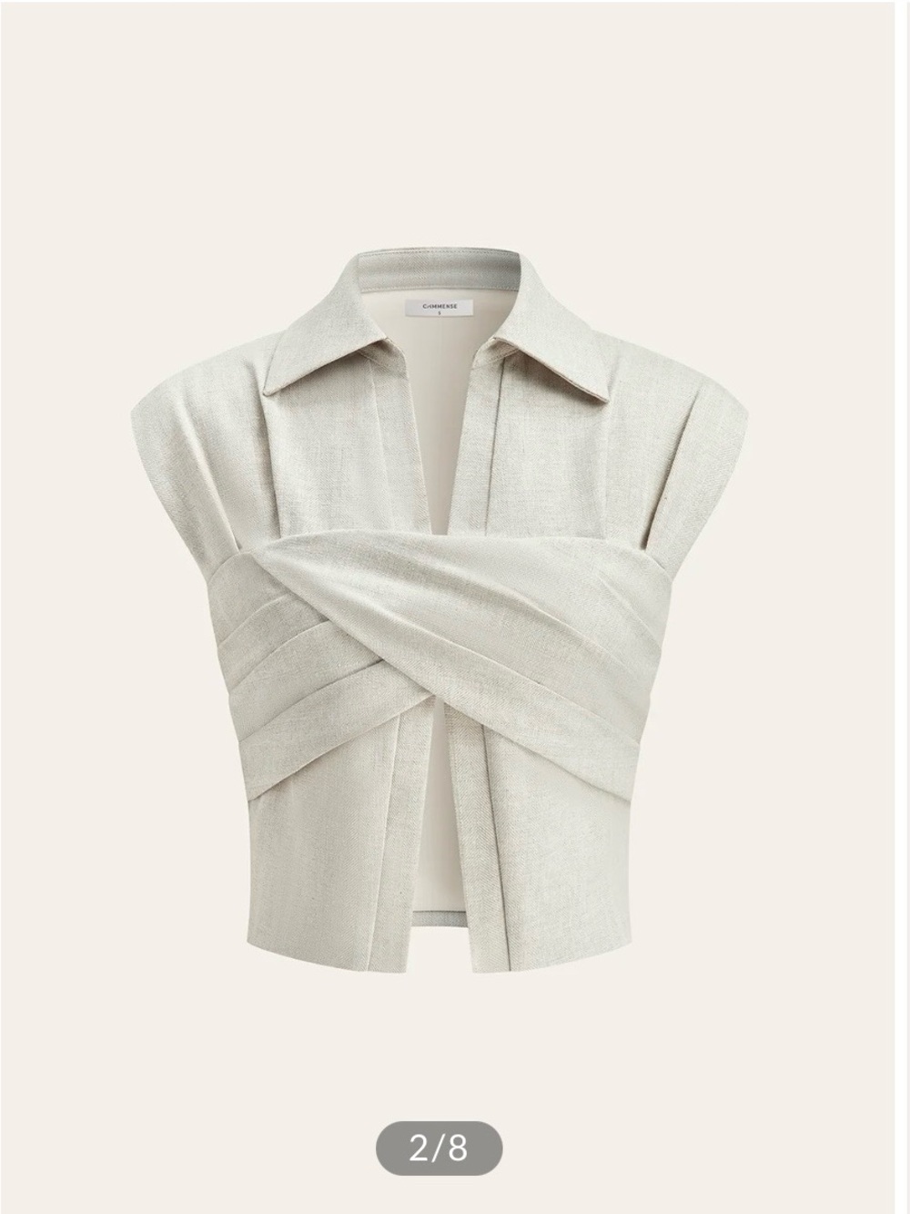 Commense Cream linen top M